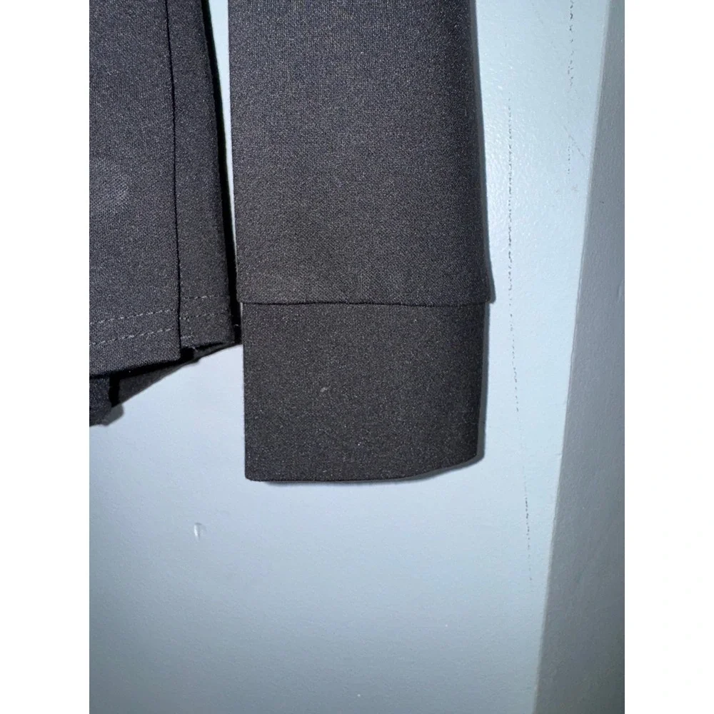 BYLT black athletic jacket magnetic close‎ side slits 1/4 zip front pocket XS